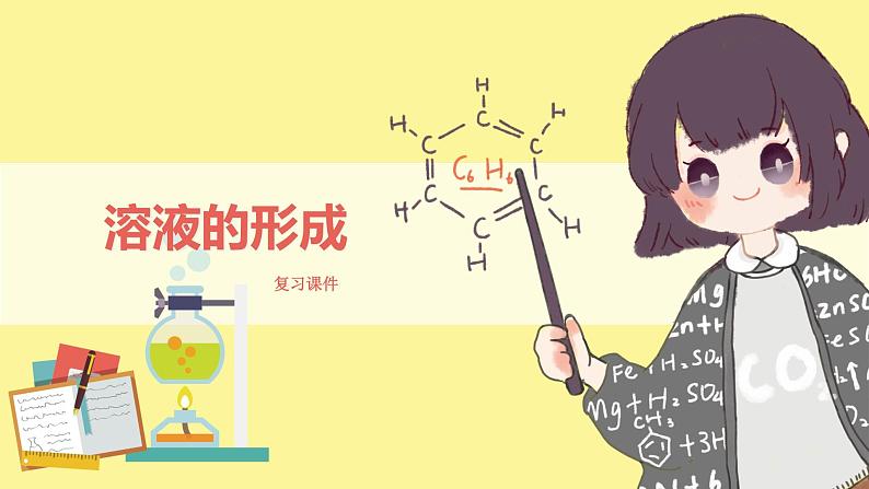 九年级化学下册第9单元 课题1《溶液的形成》复习课件 人教版第1页