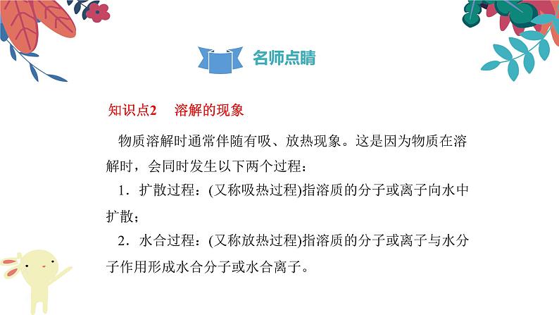 九年级化学下册第9单元 课题1《溶液的形成》复习课件 人教版第8页