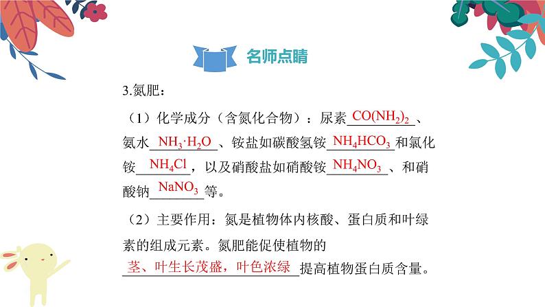 九年级化学下册第11单元 课题2《化学肥料》复习课件 人教版06