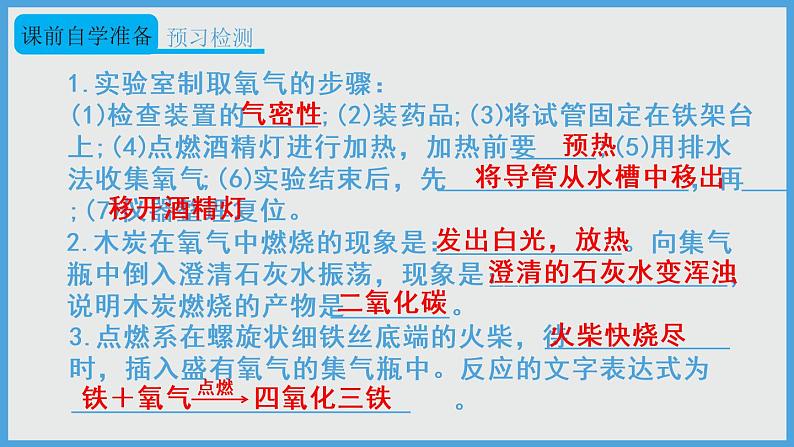 2021年初中化学人教版九年级上册 第二单元 实验活动1 氧气的实验室制取与性质 课件第3页