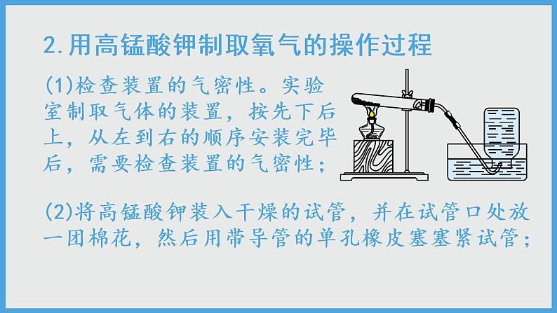 2021年初中化学人教版九年级上册 第二单元 实验活动1 氧气的实验室制取与性质 课件第7页