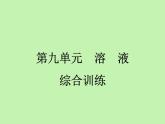 第九单元 溶液综合训练课件九年级化学人教版下册