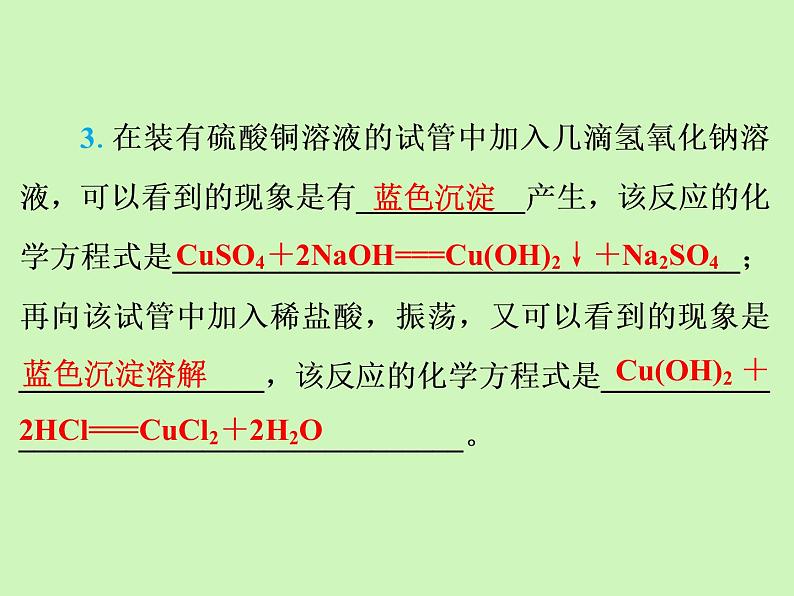 实验活动6 酸、碱的化学性质强化训练课件九年级化学人教版下册第5页