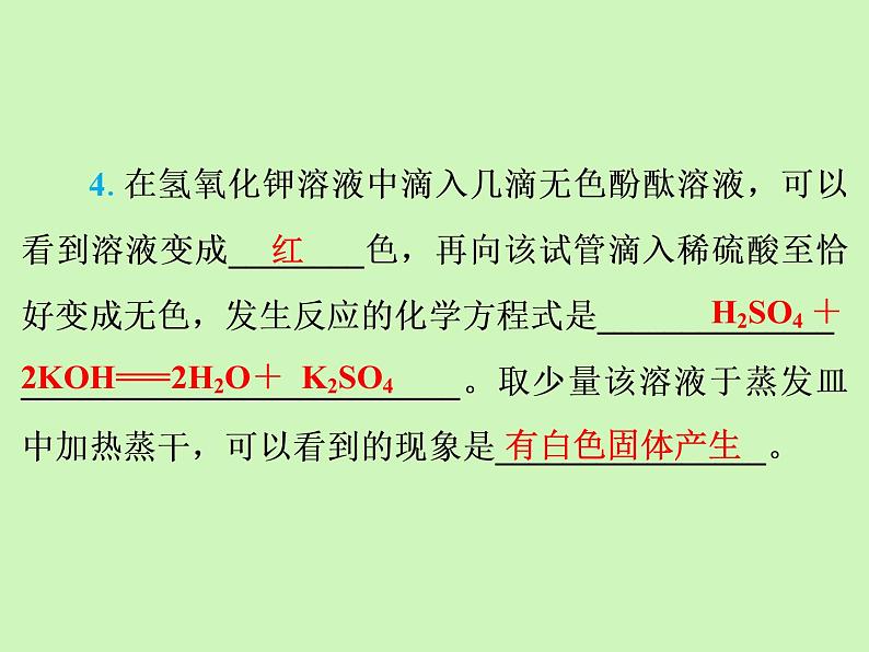 实验活动6 酸、碱的化学性质强化训练课件九年级化学人教版下册第6页