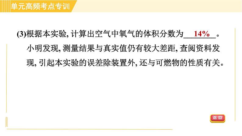 鲁教五四版八年级全一册化学习题课件 第4单元 单元高频考点专训 探究实验第6页