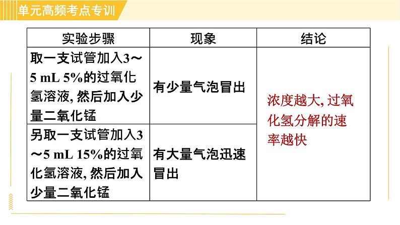 鲁教五四版八年级全一册化学习题课件 第4单元 单元高频考点专训 探究实验第8页