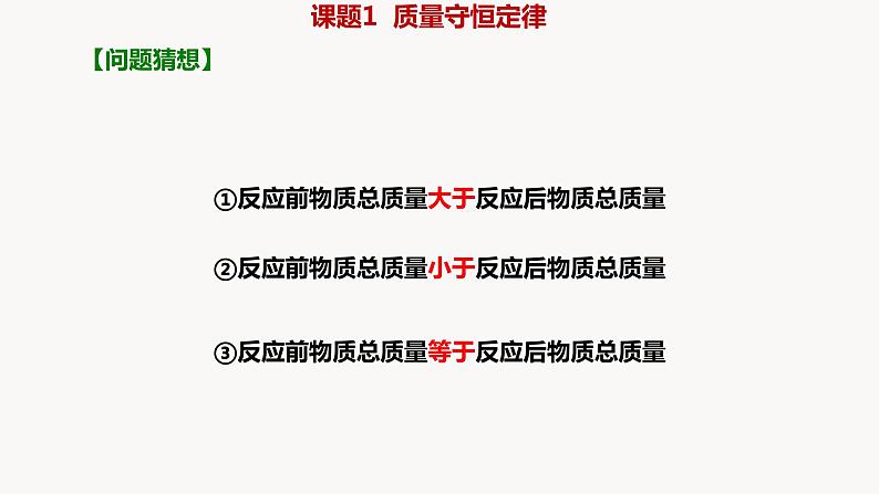 人教版九年级化学上册课题1质量守恒定律课件PPT第3页