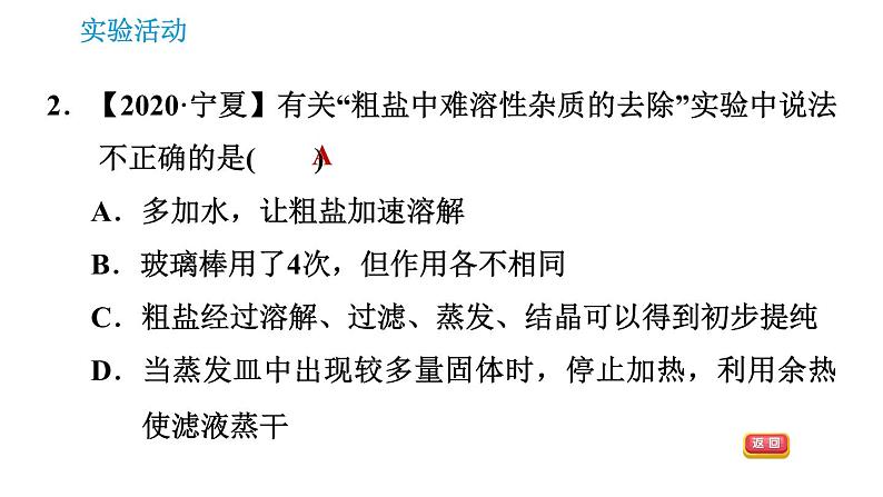 人教版九年级上册化学 第11单元 实验活动8 粗盐中难溶性杂质的去除课件PPT04