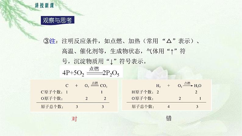 人教版九年级化学上册第五单元课题2   如何正确书写化学方程式 课件07