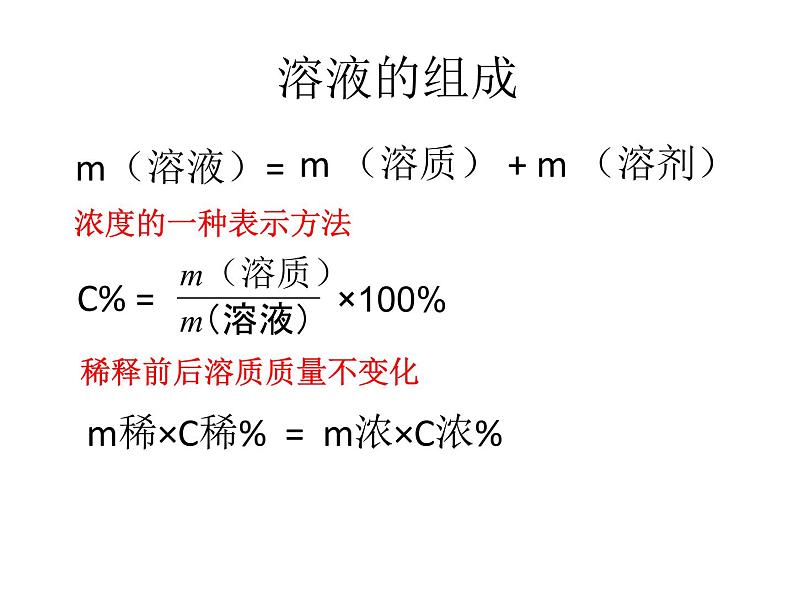 沪教版（上海）初中化学九年级上册 3.2 溶液专题复习 课件03