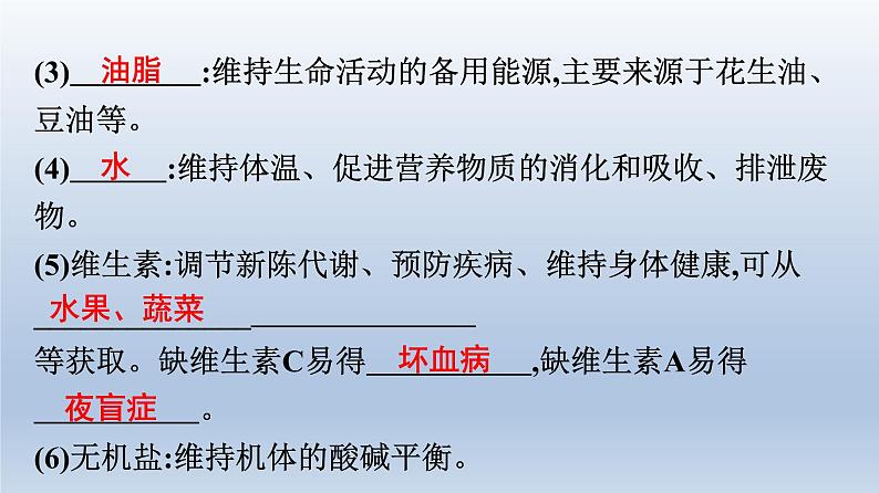 广东中考化学复习课件第四部分 化学与社会发展考点十八 化学与生活第6页