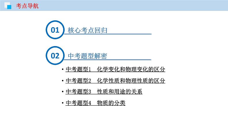 专题01 物质的变化、性质、用途及分类（精讲课件）-2020年中考化学二轮复习精讲课件与检测(共28张PPT)02