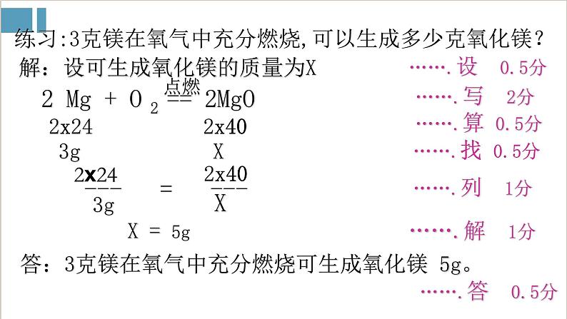 2021-2022学年九年级化学人教版上册：5.3 利用化学方程式的简单计算-课件第4页