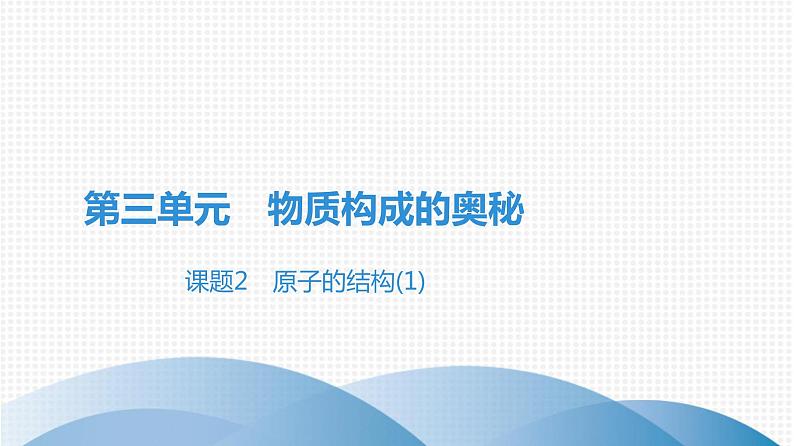 2021-2022学年九年级化学人教版上册：3.2 原子的结构(1) -课件01