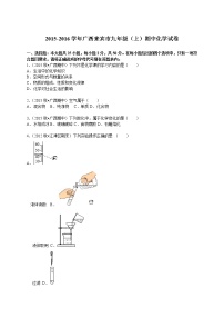 2015-2016学年广西来宾市九年级（上）期中化学试卷