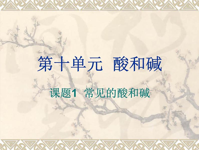 新人教版九年级化学下册第十单元课题一常见的酸和碱-第一课时课件第1页