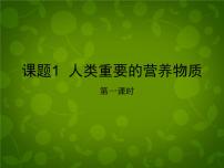 人教版九年级下册课题1 人类重要的营养物质背景图ppt课件