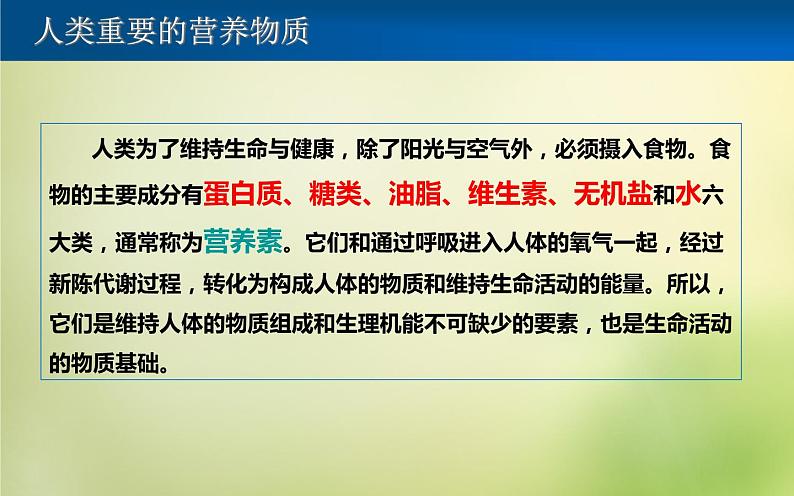 人教初中化学九下《12课题1人类重要的营养物质》PPT课件 (23)第3页