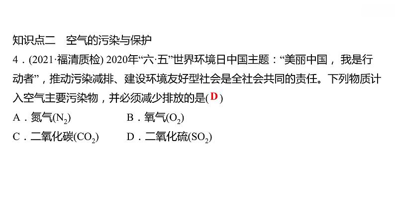 第二章 2.1.2空气的成分（二） 习题课件 2021-2022学年科粤版化学九年级第6页