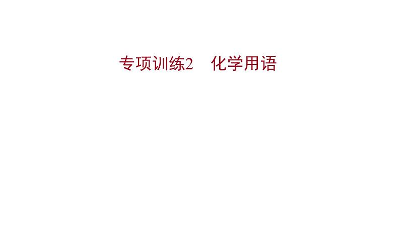 专项训练2 化 学 用 语 习题课件 2021-2022学年科粤版化学九年级01