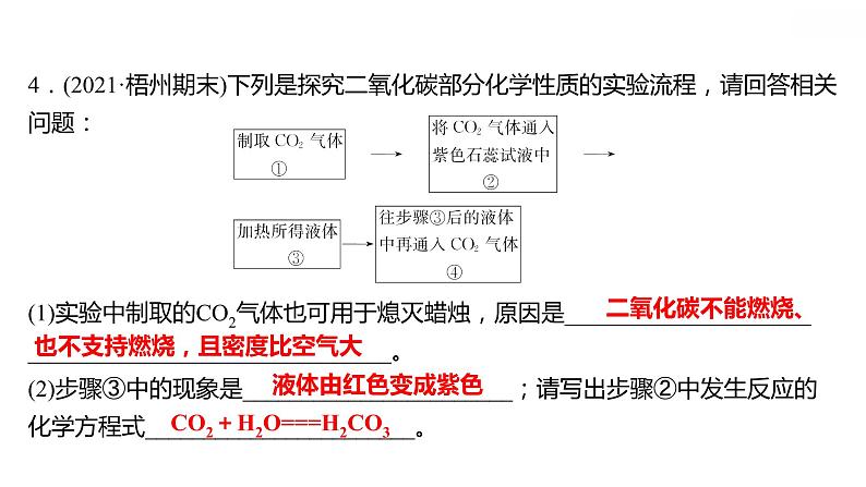 第五章 5.3.1二氧化碳的性质和制法（一） 习题课件 2021-2022学年科粤版化学九年级第5页