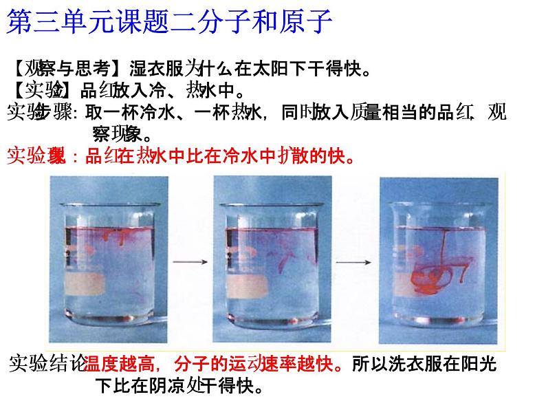 初中九年级人教版化学3.1《分子和原子》课件(人教版九年级)第5页