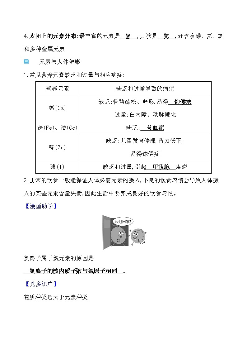 第3章 第2节 组成物质的化学元素 学案 2021-2022沪教版化学九年级上册03
