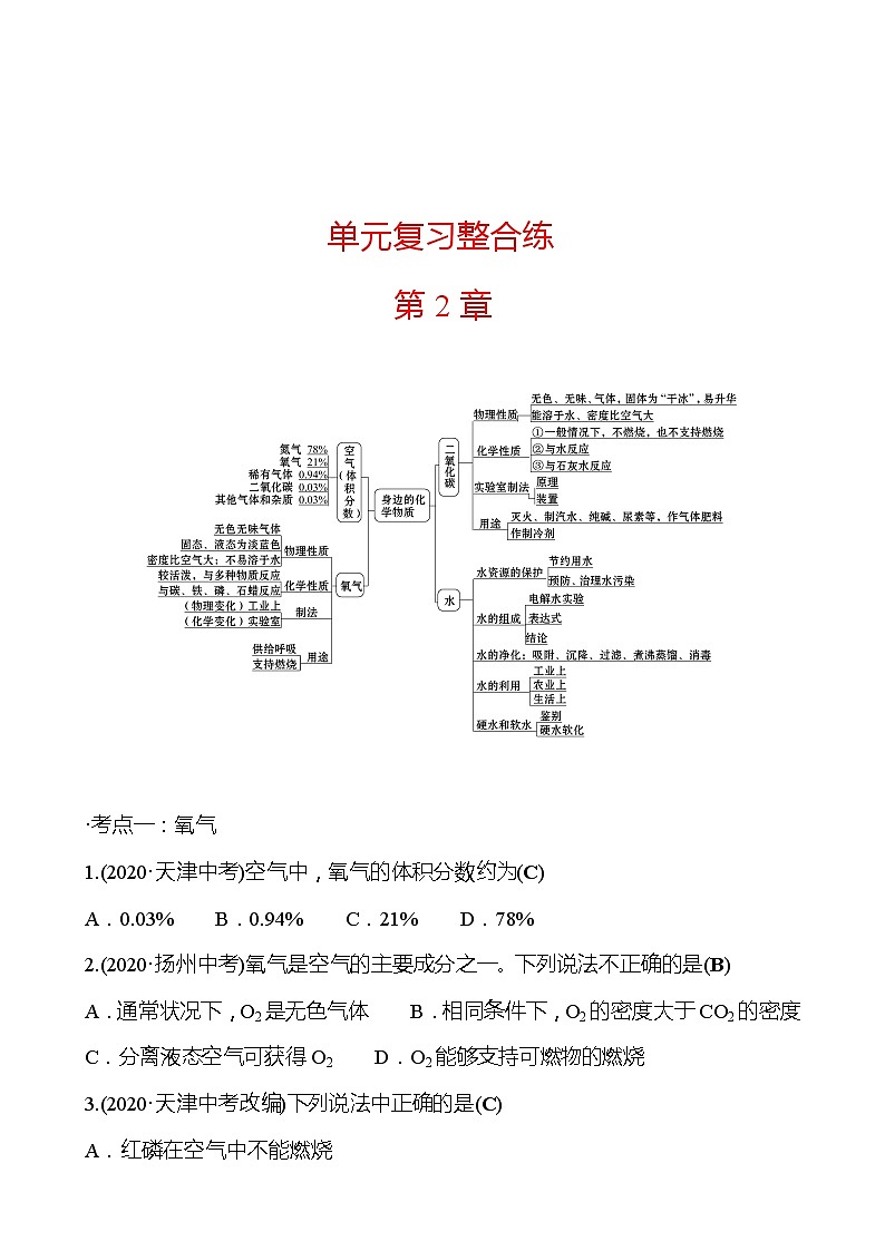 第2章  单元复习整合练 同步练习 (原卷+解析卷)01