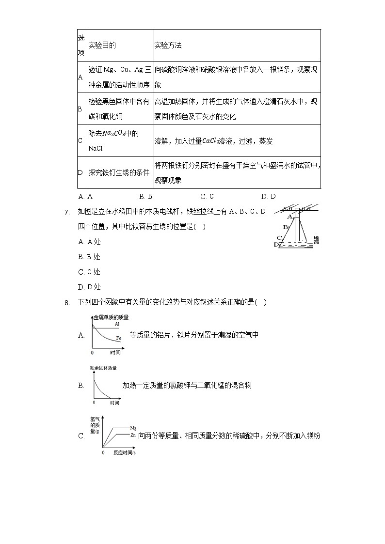 9.3钢铁的锈蚀与防护 同步练习鲁教版初中化学九年级下册02