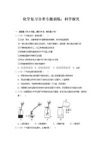 2021年中考化学复习分类专题训练：科学探究