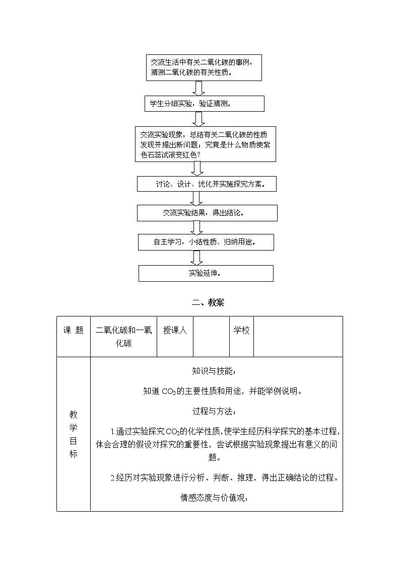 教案-二氧化碳 教学设计三第2页