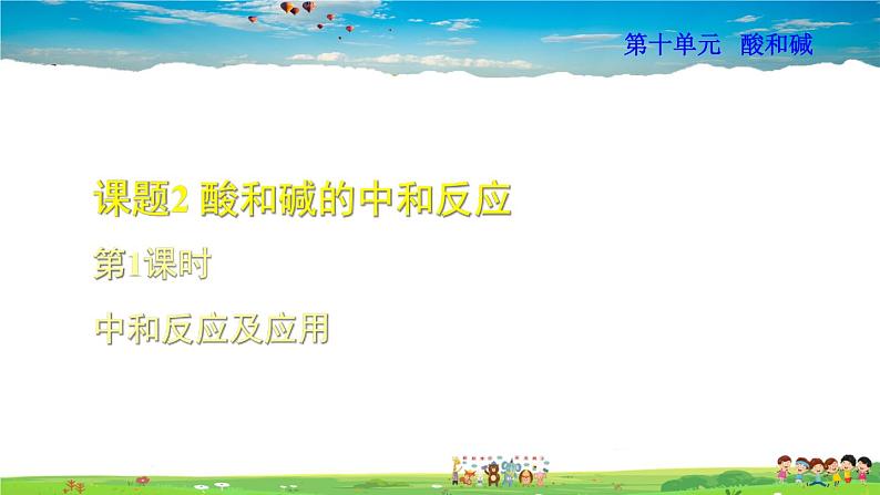 人教版化学九年级下册-10.2.1 中和反应及应用课件PPT01