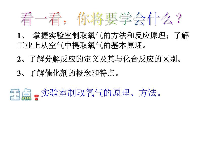 新人教版九年级上册化学实验活动1氧气的实验室制取及性质课件ppt课件第3页