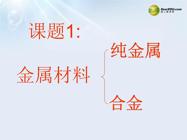 人教初中化学九下《8课题1金属材料》PPT课件 (7)第3页