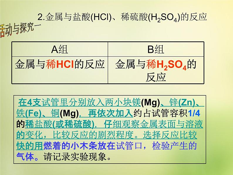 人教初中化学九下《8课题2金属的化学性质》PPT课件 (41)07