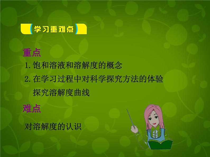 人教初中化学九下《9课题2溶解度》PPT课件 (8)第3页