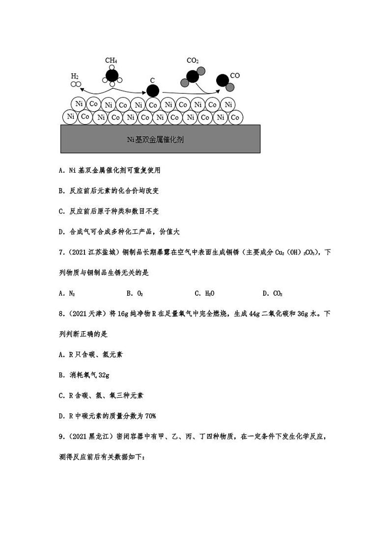 2021年中考化学真题分项汇编：化学方程式专项复习解析版第3页
