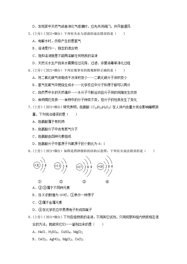 2021年山东省烟台市中考化学试卷02