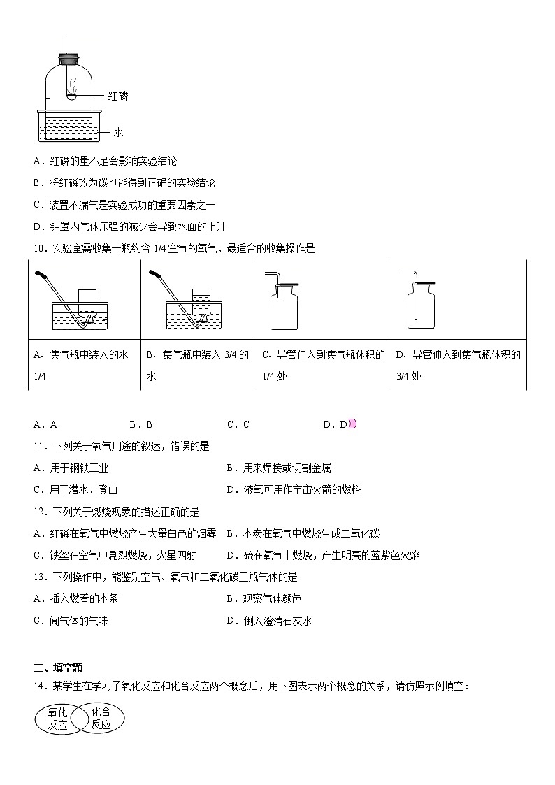 第二单元我们周围的空气练习（2）2020-2021学年人教版化学九年级第2页