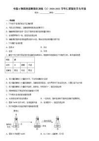 仁爱湘教版九年级上册专题六 物质的溶解综合与测试同步达标检测题