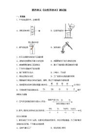 初中化学人教版九年级上册第四单元 自然界的水综合与测试优秀课时训练