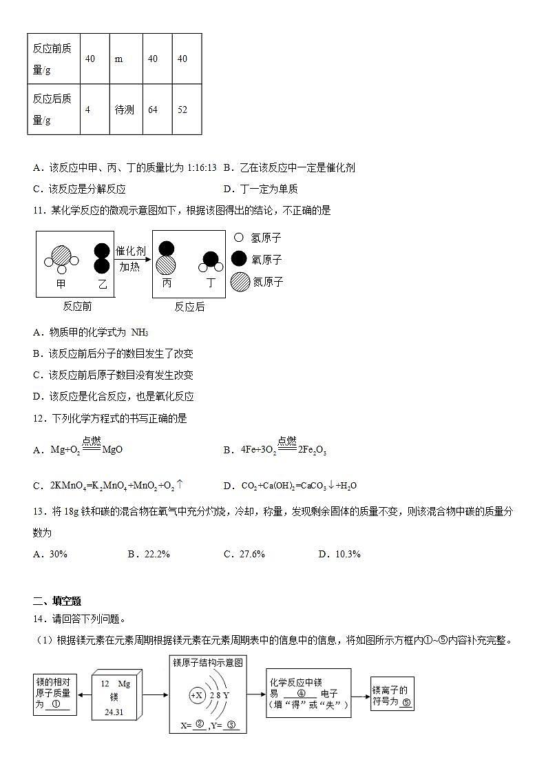 第五单元化学方程式巩固练习（3）2020-2021学年人教版化学九年级第3页