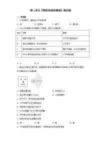 初中人教版第三单元 物质构成的奥秘综合与测试同步测试题