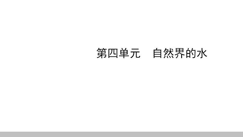 2021年中考化学人教版：第四单元 自然界的水-复习课件01