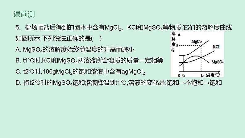 2021年中考化学人教版：第九章 溶液-复习课件04