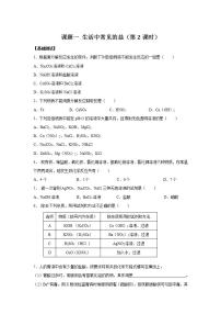 初中化学人教版九年级下册课题1 生活中常见的盐精品第2课时测试题