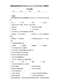 新疆阿勒泰地区哈巴河县2020-2021学年九年级上学期期中化学试题（word版含答案）