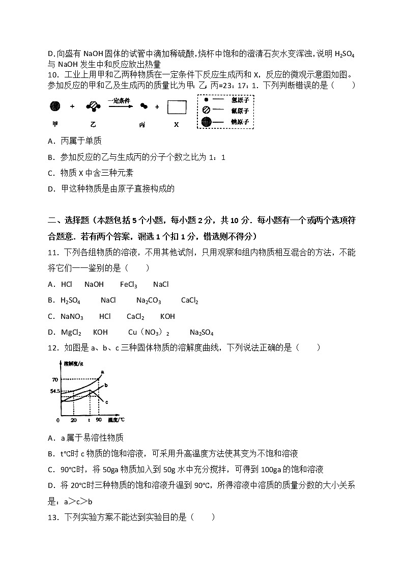 2018年中考化学山东省烟台市试卷+答案+解析03