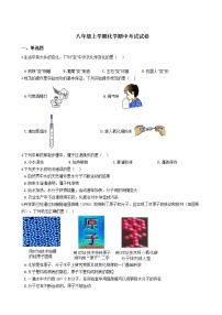 2021年山东省济宁市八年级上学期化学期中考试试题