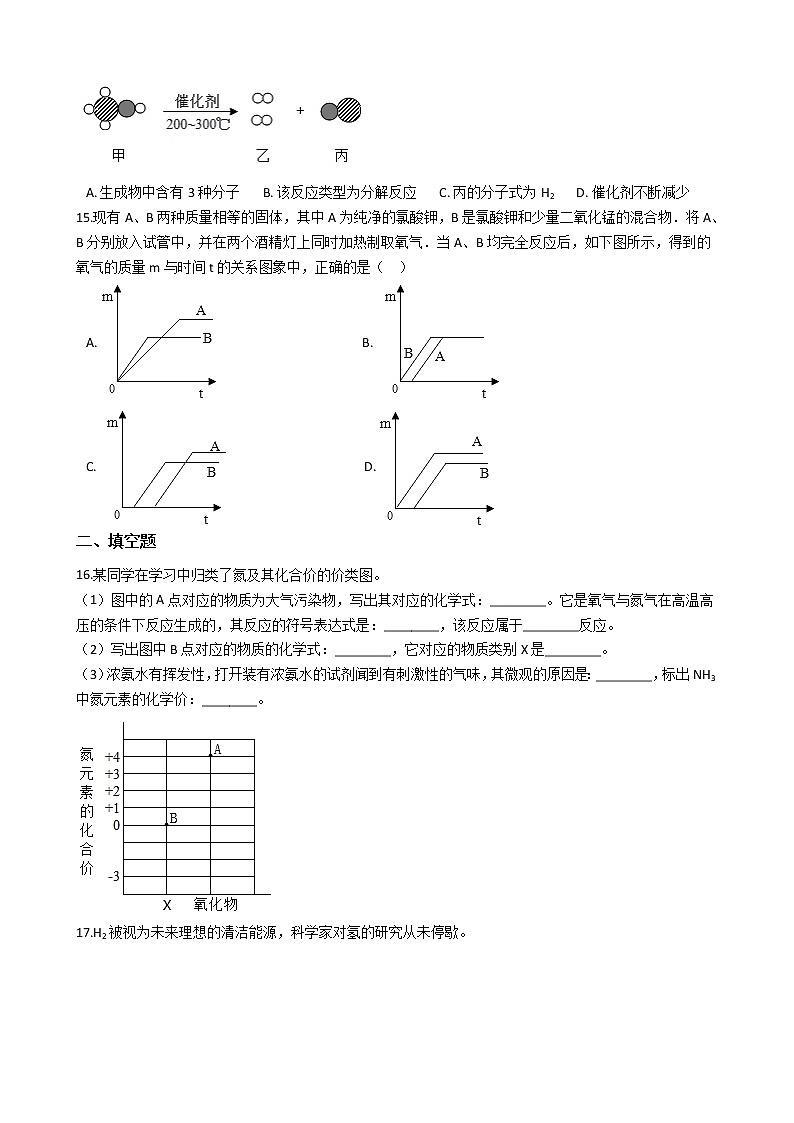 2021年广东省阳江市九年级上学期化学期中考试试卷03